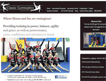 Tablet Screenshot of classic-gymnastics.com